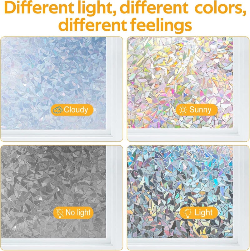 Pickhonk Window Privacy Film Window Coloring Colored Glass Film UV Blocking Glass Stickers Thermal Insulation Home Windows 29.5 x 78.7 Inches - Image 5